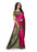 Rose Color Printed Mysore kalamkari Silk with jhalor Saree With Blouse