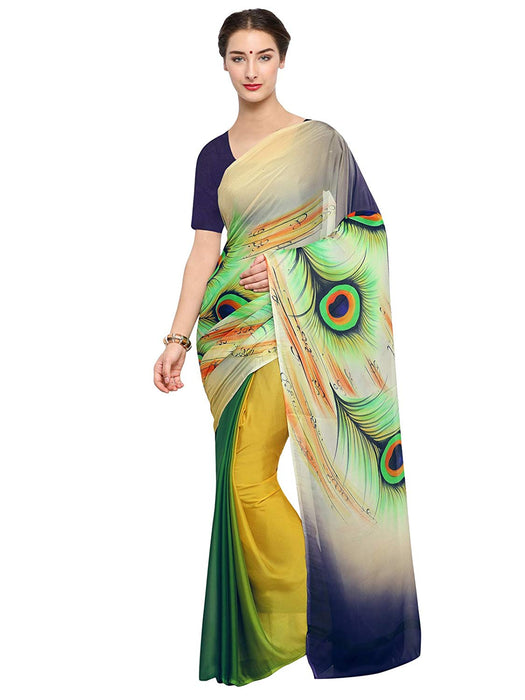 Multi Color Chiffon Georgette Saree only in Bigswipe