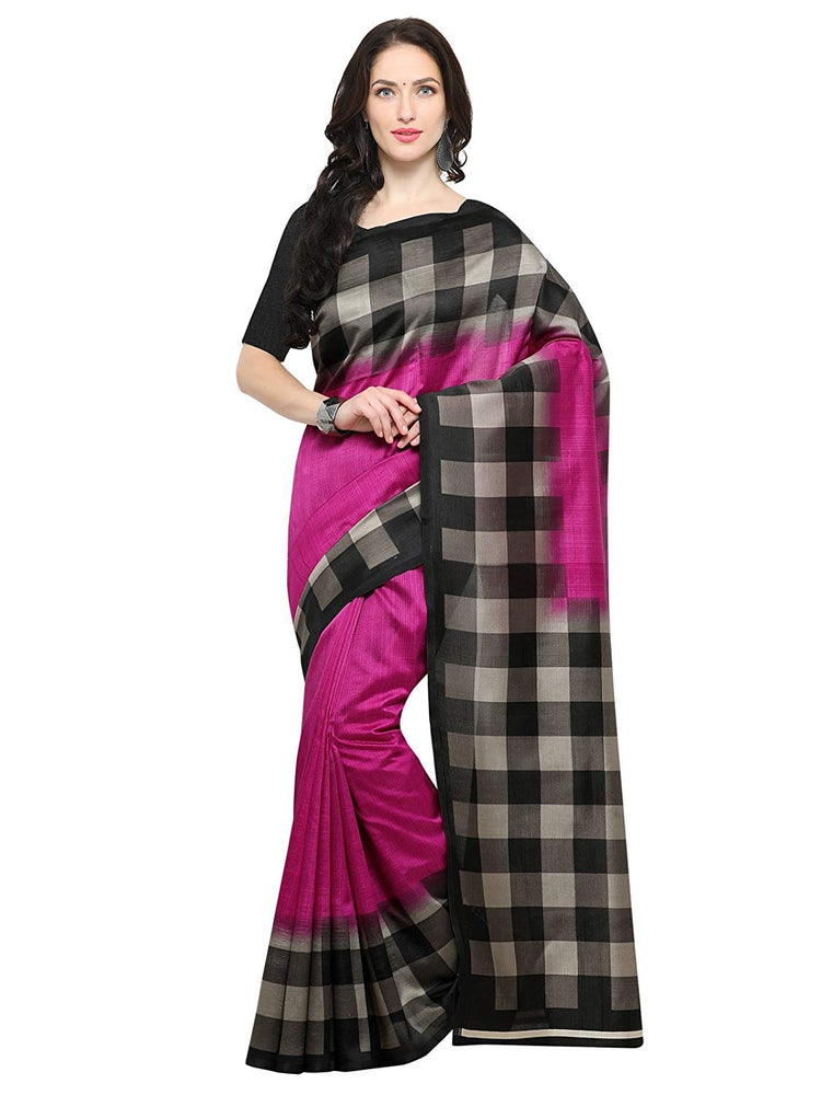 Pink Color Cotton Silk Saree only in Bigswipe