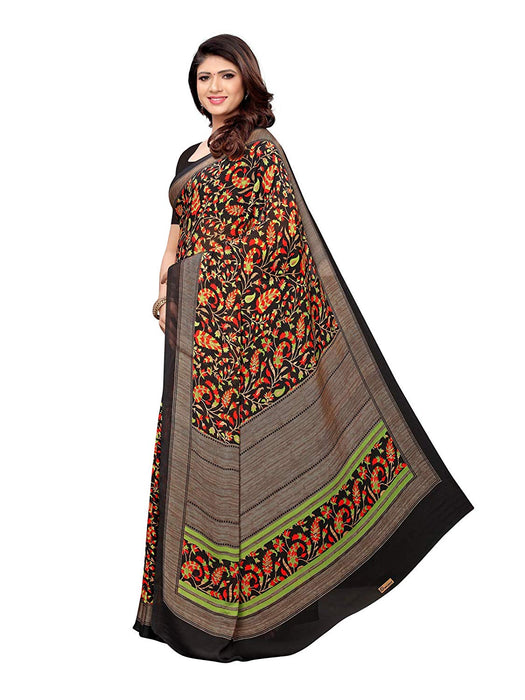 Black, Multi Color Chiffon Saree only in Bigswipe