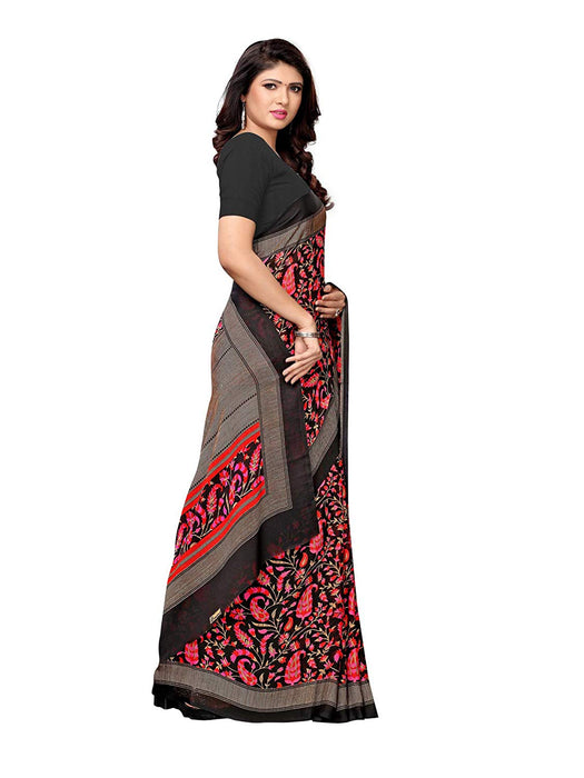 Black, Pink, Multi Color Chiffon Saree only in Bigswipe