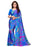 Blue, Multi Color Crepe Saree only in Bigswipe