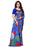 Blue, Multi Color Crepe Saree only in Bigswipe