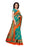 Turquoise, Multi Color Poly Silk Saree