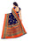 Navy Blue, Multi Color Poly Silk Saree only in Bigswipe