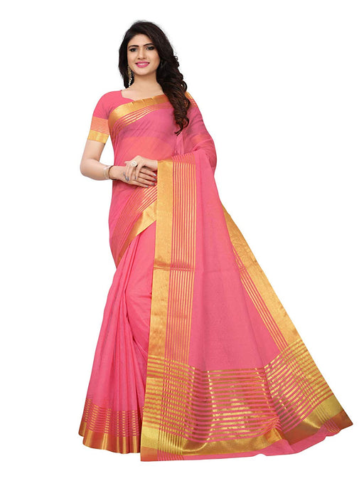 Peach Color Cotton Silk Saree only in Bigswipe