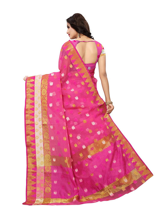 Pink Color Poly Silk Saree only in Bigswipe