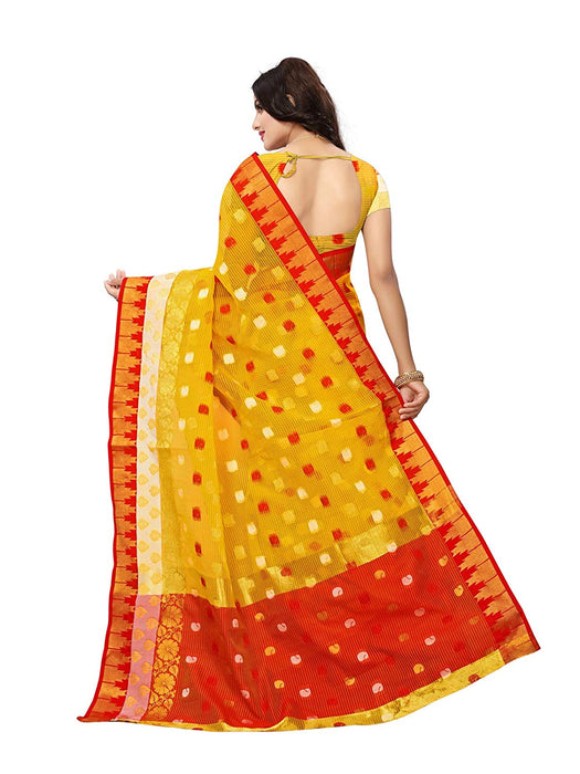 Yellow Color Poly Silk Saree