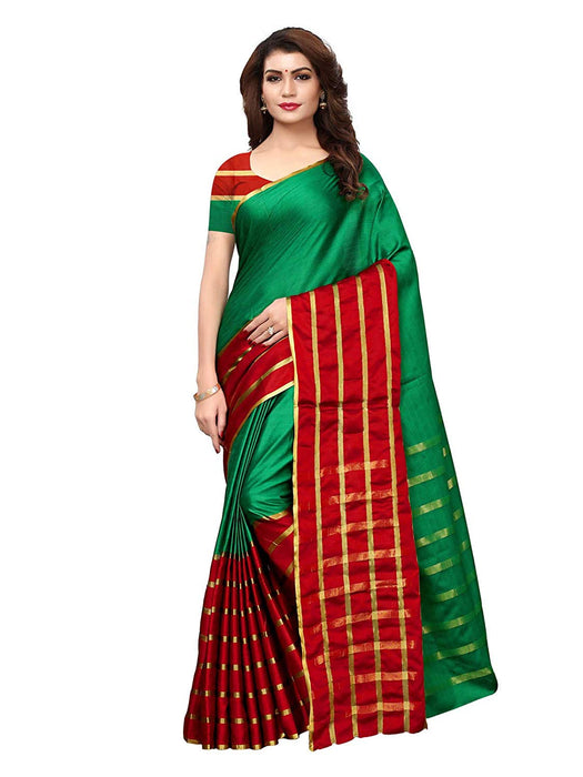 Green, Maroon Color Poly Silk Saree only in Bigswipe