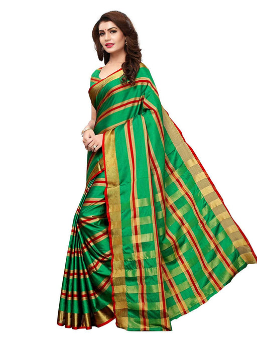 Green, Golden Color Poly Silk Saree only in Bigswipe