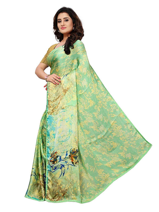 Green, Multi Color Chiffon Saree only in Bigswipe