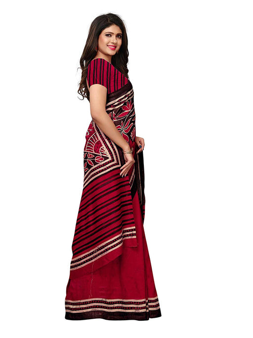 Maroon, Brown Color Georgette Saree only in Bigswipe