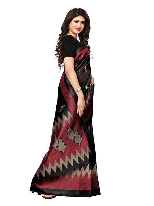 Black, Maroon, Multi Color Poly Silk Saree only in Bigswipe