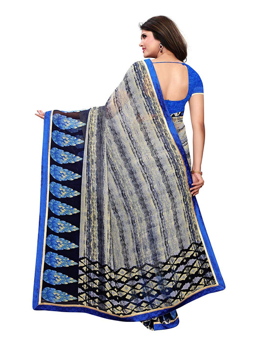 Grey, Blue, Multi Color Georgette Saree only in Bigswipe