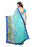 Turquoise, Multi Color Georgette Saree