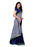 Navy Blue, Multi Color Chiffon Saree only in Bigswipe