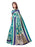 Turquoise, Navy Blue, Multi Color Poly Silk Saree