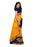 Yellow, Navy Blue Color Poly Silk Saree