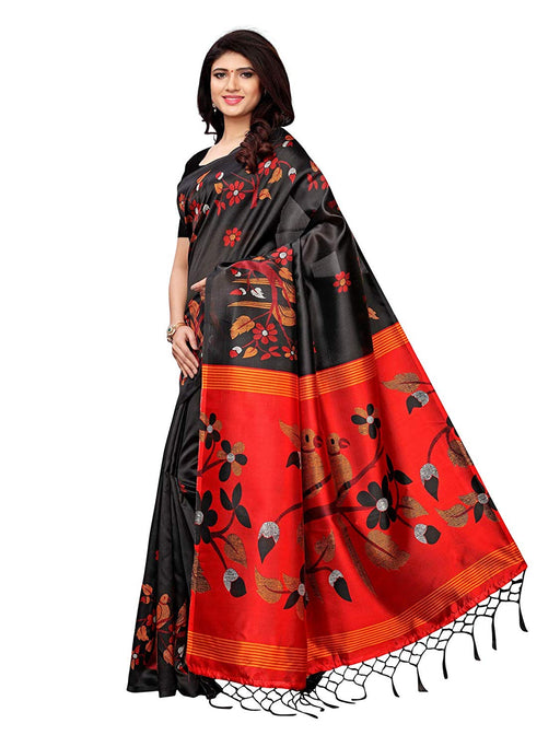 Black, Multi Color Poly Silk Saree only in Bigswipe