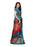 Turquoise, Pink, Multi Color Poly Silk Saree