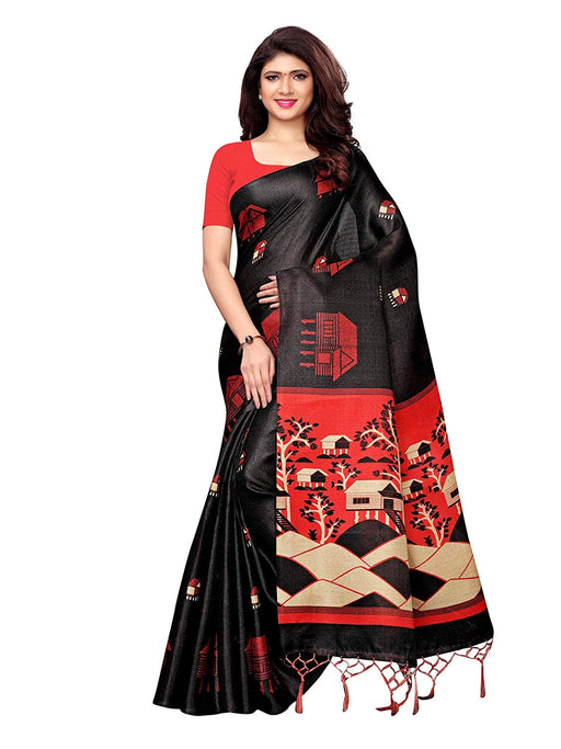 Black, Maroon Color Art Silk Saree only in Bigswipe