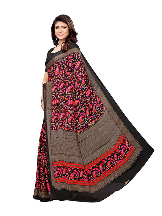 Black, Pink, Multi Color Chiffon Saree only in Bigswipe