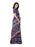 Navy Blue, Multi Color Chiffon Saree only in Bigswipe