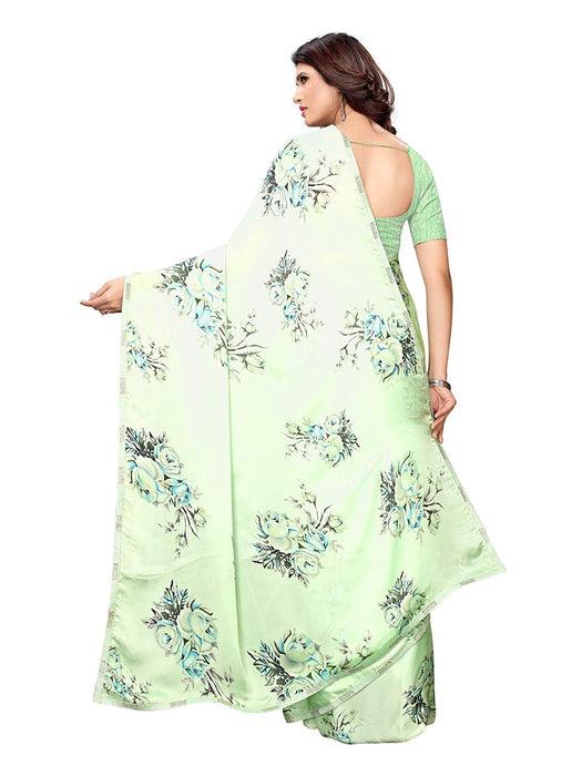 Green, Multi Color Satin Saree only in Bigswipe