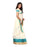 Off White, Turquoise Color Cotton Silk Saree only in Bigswipe