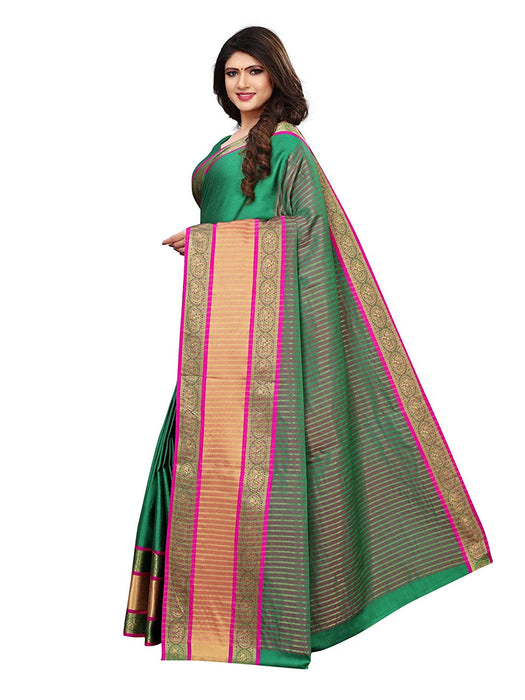 Green Color Poly Silk Saree only in Bigswipe