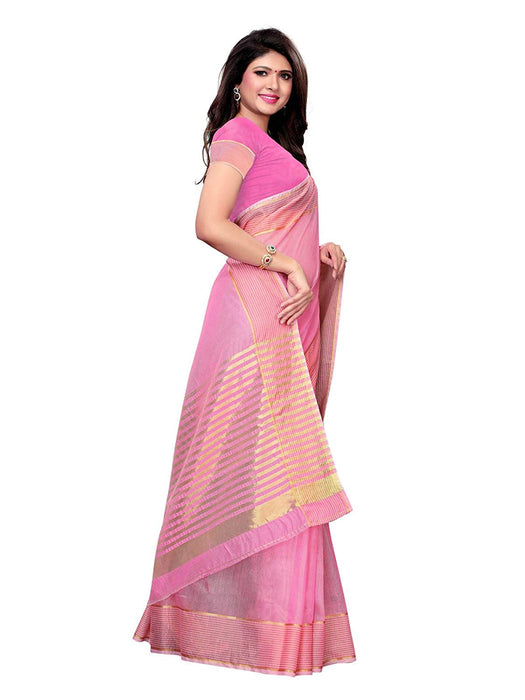 Pink Color Poly Silk Saree only in Bigswipe