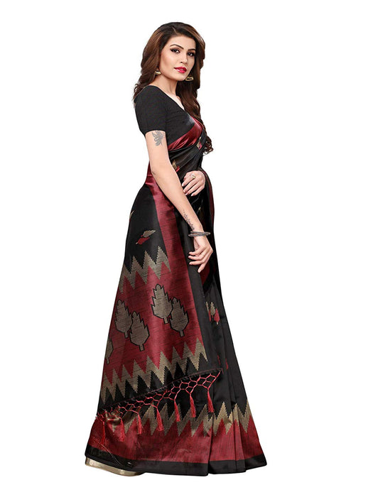 Black, Maroon, Multi Color Poly Silk Saree only in Bigswipe