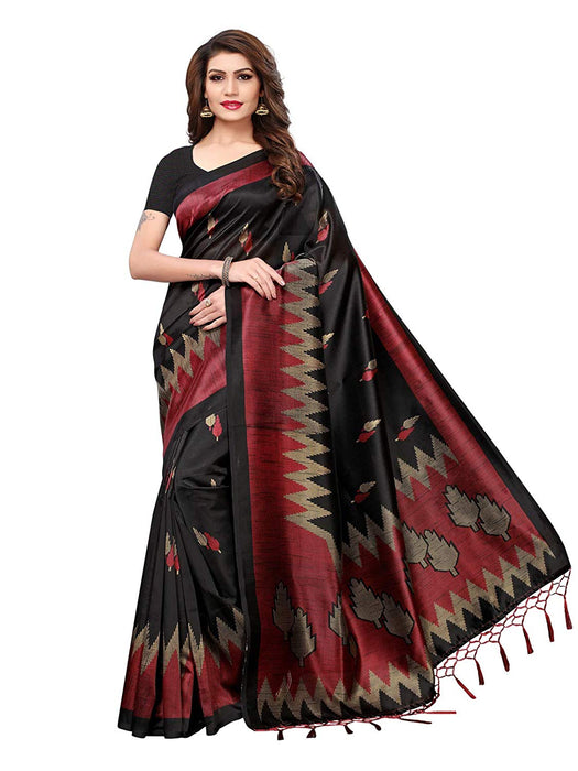 Black, Maroon, Multi Color Poly Silk Saree only in Bigswipe