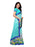 Turquoise, Multi Color Georgette Saree