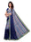 Navy Blue, Multi Color Chiffon Saree only in Bigswipe