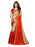 Orange, Multi Color Chiffon Saree only in Bigswipe