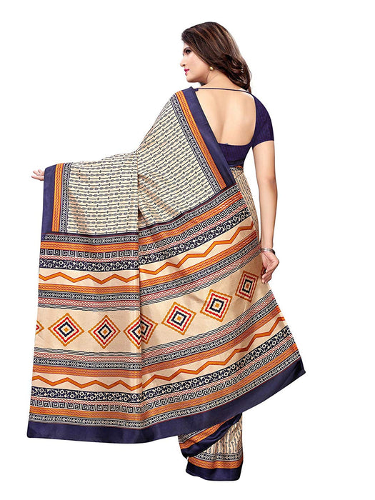 Beige, Multi Color Vichitra Silk (Art Silk) Saree only in Bigswipe