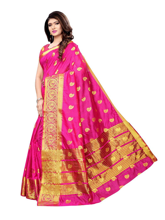 Pink Color Poly Silk Saree only in Bigswipe