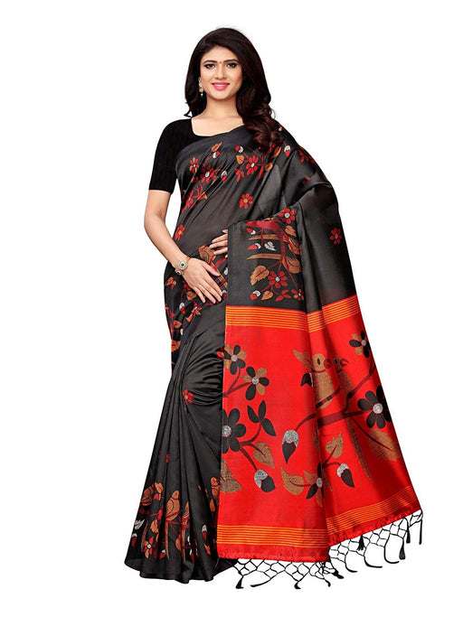 Black, Multi Color Poly Silk Saree only in Bigswipe