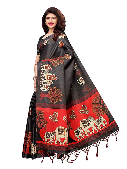 Black, Maroon Color Art Silk Saree only in Bigswipe