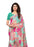 Turquoise, Multi Color Chiffon Printed Work Saree