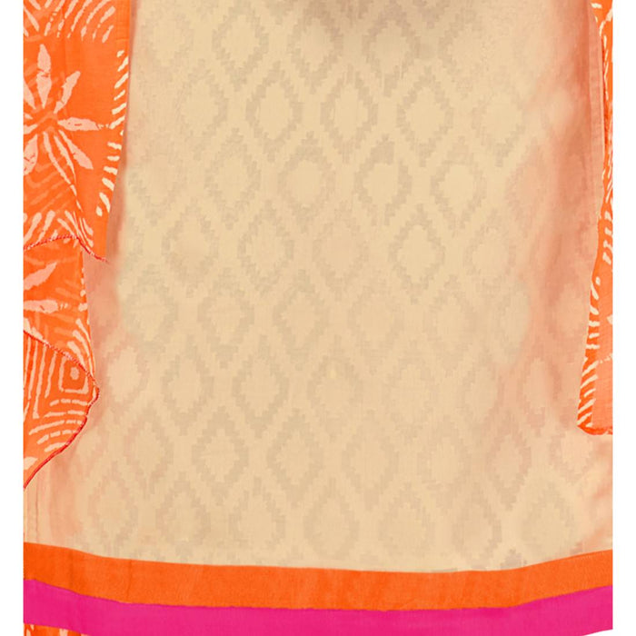 Cotton Jacquard Fabric Cream Color Dress Material only in Bigswipe