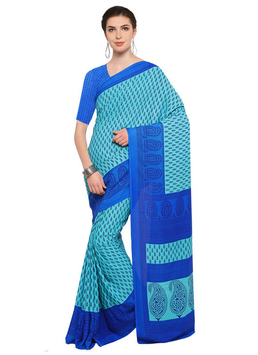 Blue Color Poly Crepe Saree only in Bigswipe