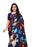 Navy Blue, Multi Color Georgette Printed Work Saree only in Bigswipe