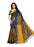 Navy Blue, Yellow Color  Poly Silk Saree only in Bigswipe