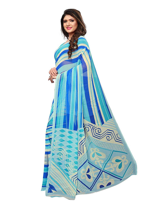 Blue, Multi Color Georgette Saree only in Bigswipe