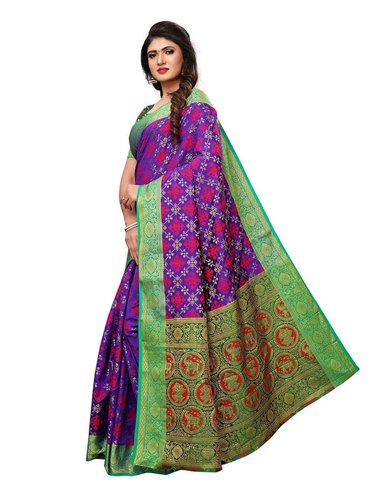 Purple Color Poly Silk Saree