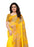 Yellow, Multi Color Georgette Printed Work Saree