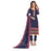 Georgette Fabric Navy Blue Color Dress Material only in Bigswipe