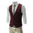 Maroon Color Classy Solid Polycotton Men's Waistcoat only in Bigswipe